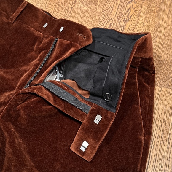 NWT Palm Angels Velvet Tailored Trousers Brown Boot Cut Pants Mens 48 US Medium - Picture 6 of 10